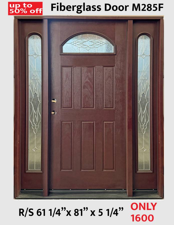 F285 Fiberglass Entry Door - Ready To Install - Closeout Sale