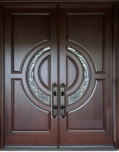 M580E-Dark Mahogany Wood Door