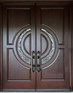 M580E-Dark Mahogany Wood Door