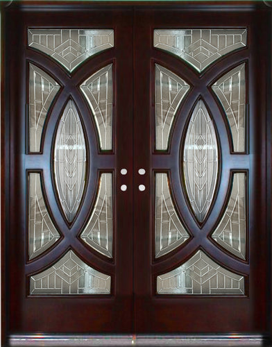 M705A Exterior Entry Wood Door