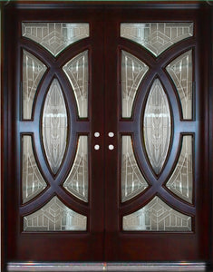 M705A Exterior Entry Wood Door