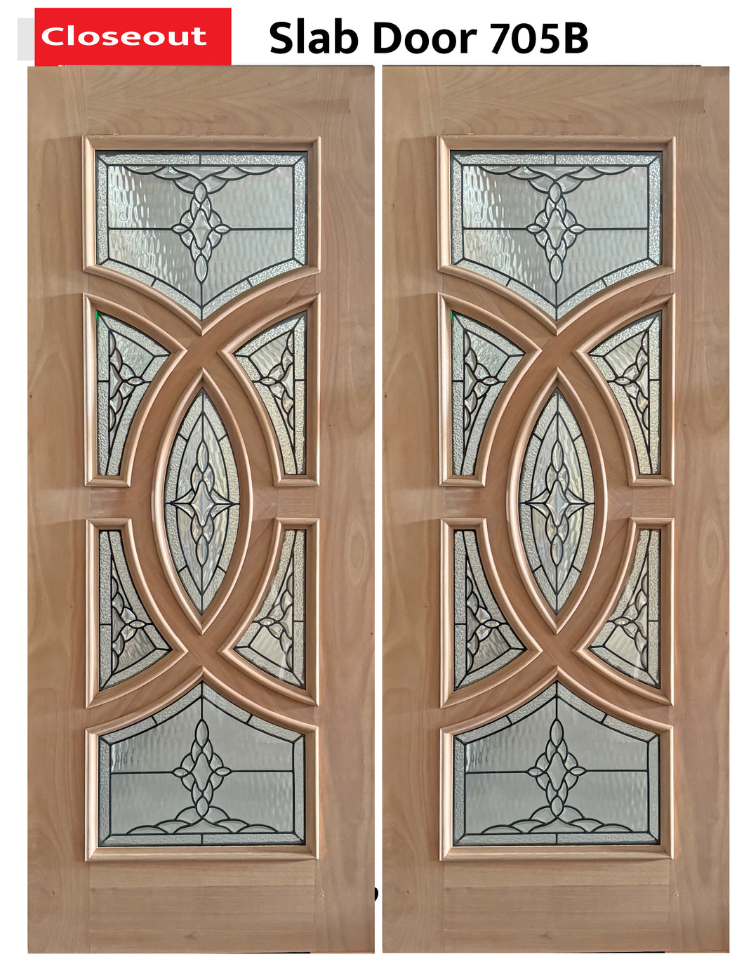 Slab Wood Exterior Door M705B– Closeout Sale