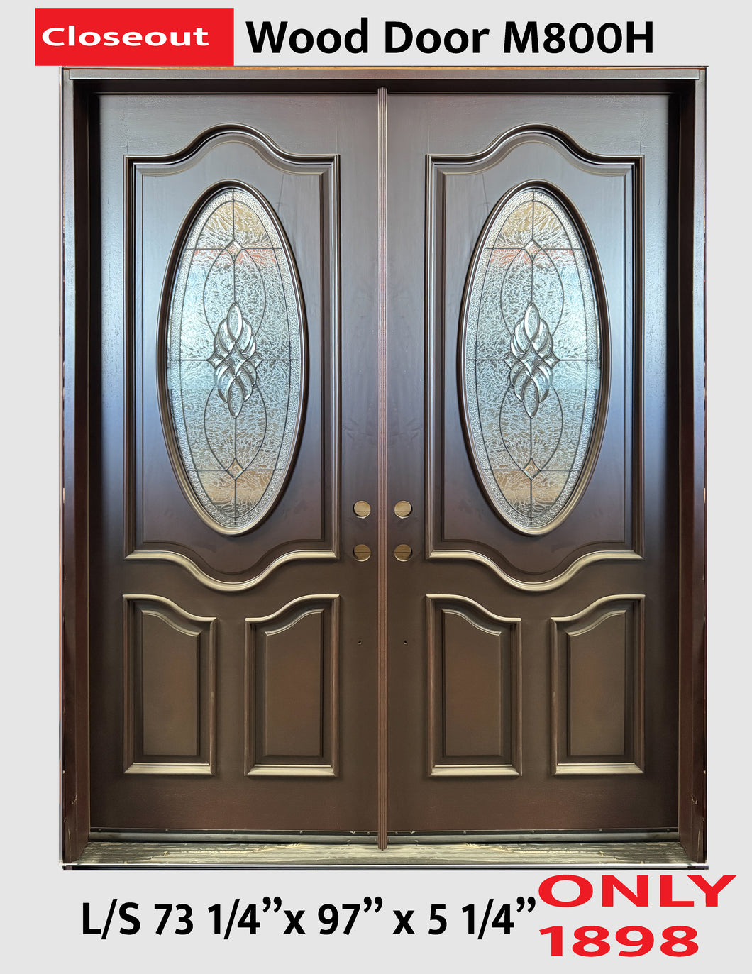 M800H Exterior Wood Door - Ready To Install - Closeout Sale