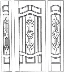 Oak and Mahogany Wood Slab Door #Madrid Exterior Entry – Closeout Sale