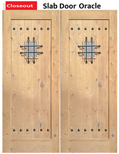 Knotty Alder Wood Slab Door Oracle Exterior Entry – Closeout Sale