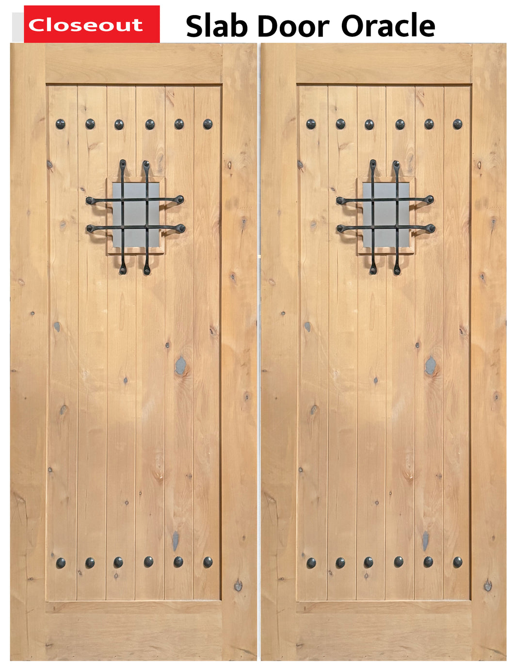 Knotty Alder Wood Slab Door Oracle Exterior Entry – Closeout Sale