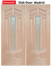 Load image into Gallery viewer, Oak and Mahogany Wood Slab Door #Madrid Exterior Entry – Closeout Sale