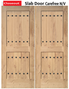 Knotty Alder Wood Slab Door Carefree n/v Exterior Entry – Closeout Sale